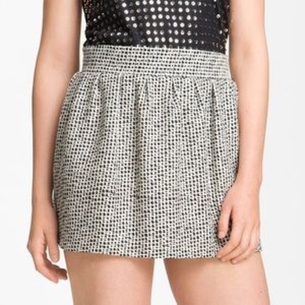 DVF Omarosa Broken Tweed Mini Skirt Pockets 6